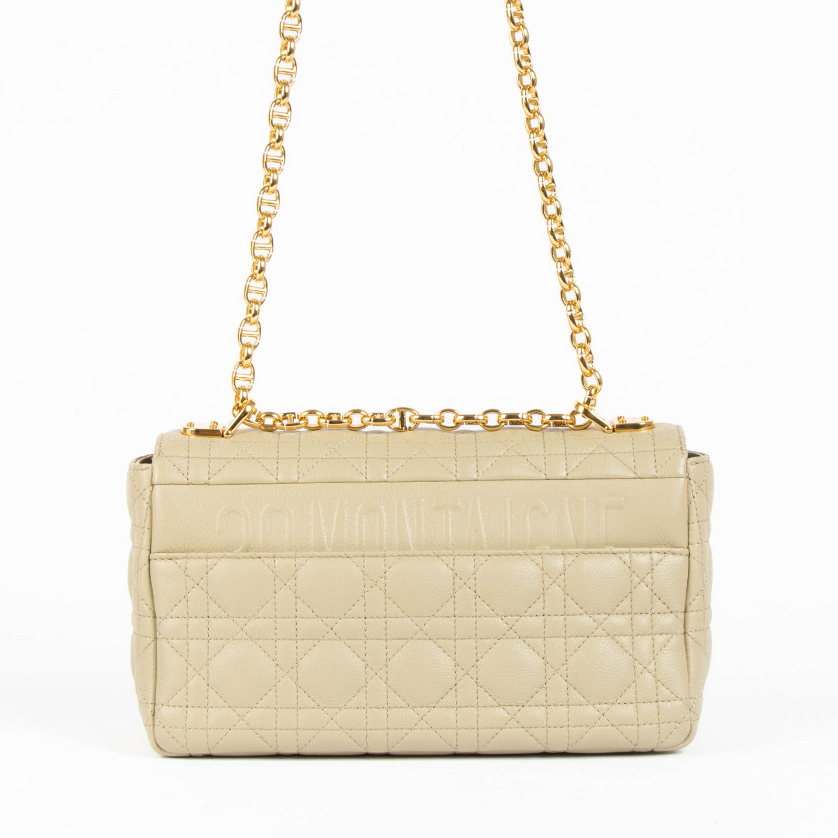 Dior Powder Beige Cannage Medium Caro Bag