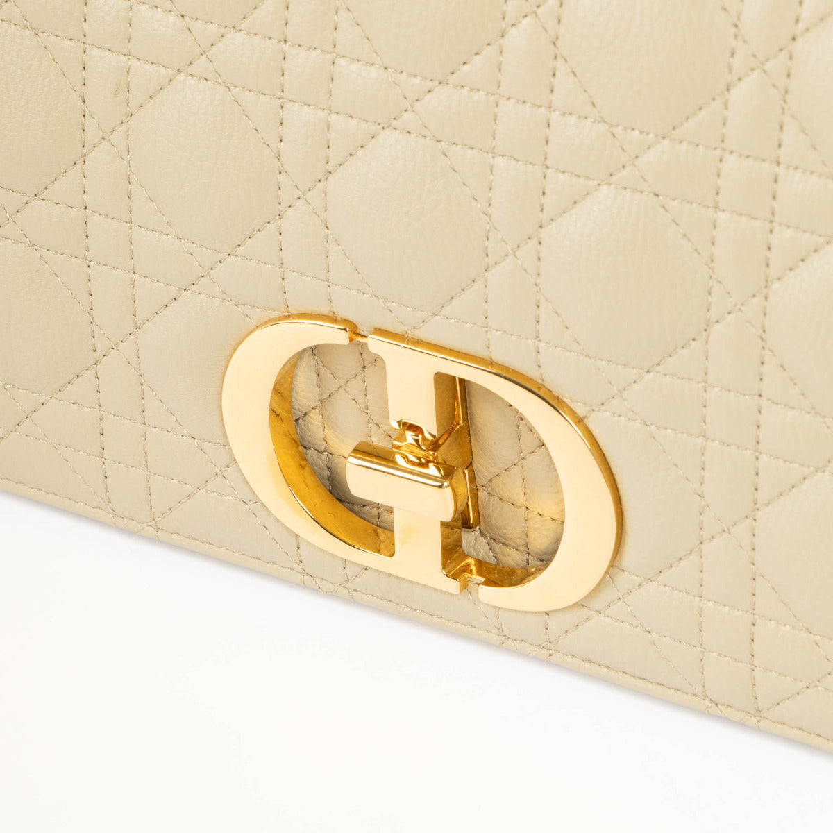 Dior Powder Beige Cannage Medium Caro Bag