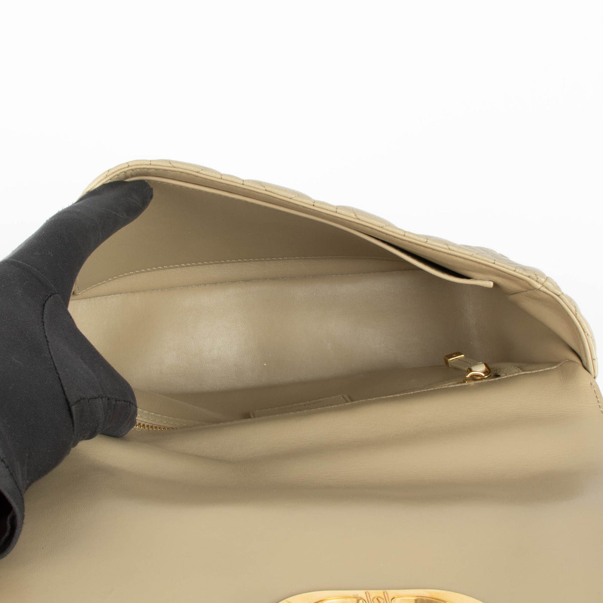 Dior Powder Beige Cannage Medium Caro Bag