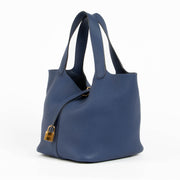 Hermès Blue Agate Picotin 22 GHW