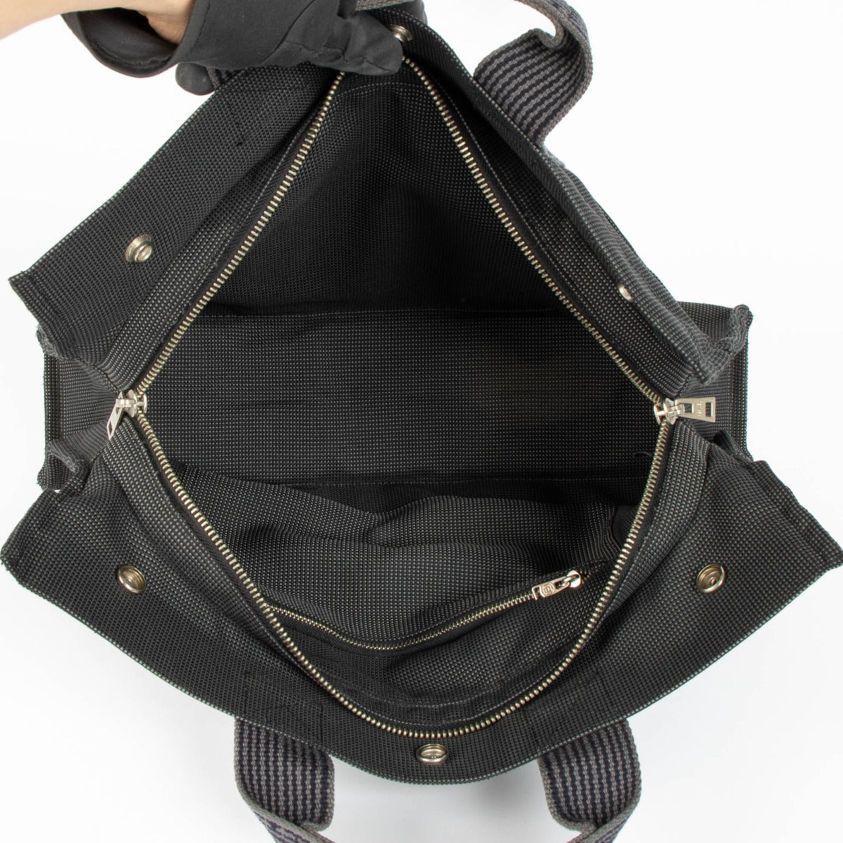 Hermès Herline grey canvas tote bag everyday luxury