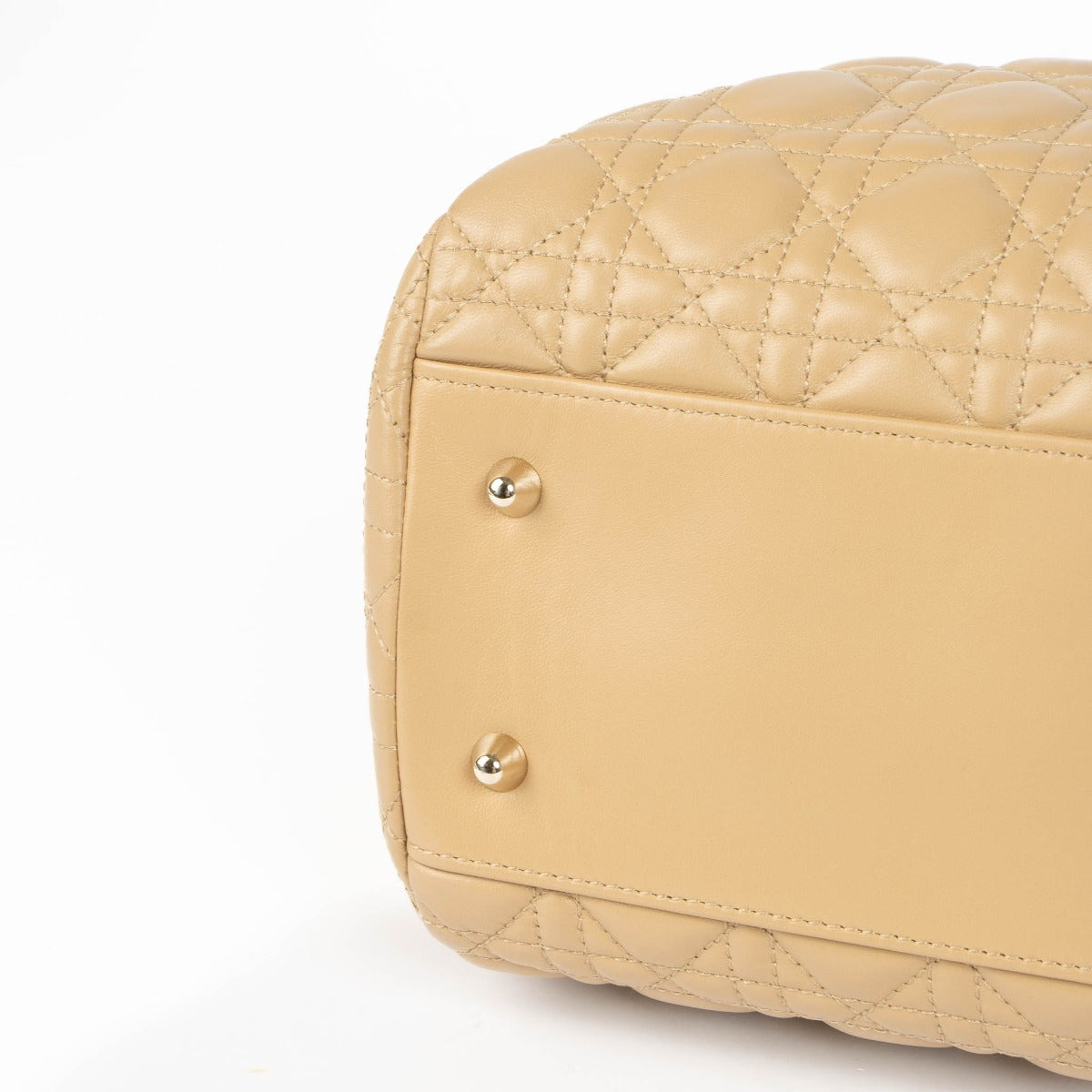 Christian Dior Beige Cannage Large Soft Lady Dior Tote