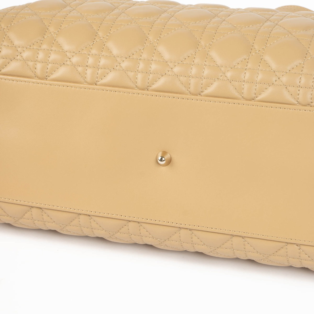 Christian Dior Beige Cannage Large Soft Lady Dior Tote