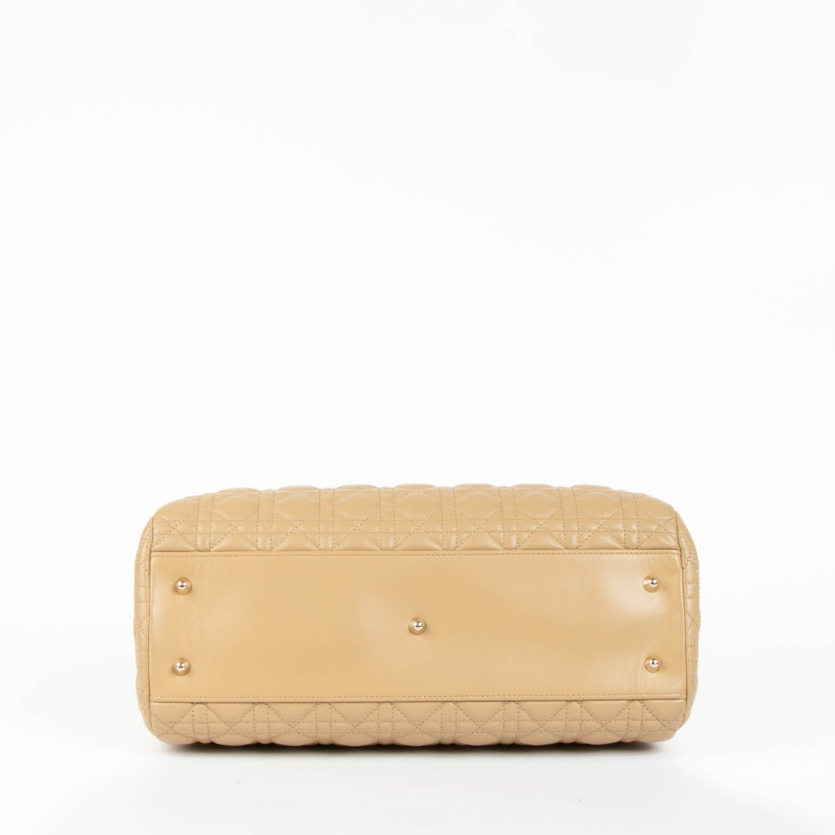 Christian Dior Beige Cannage Large Soft Lady Dior Tote