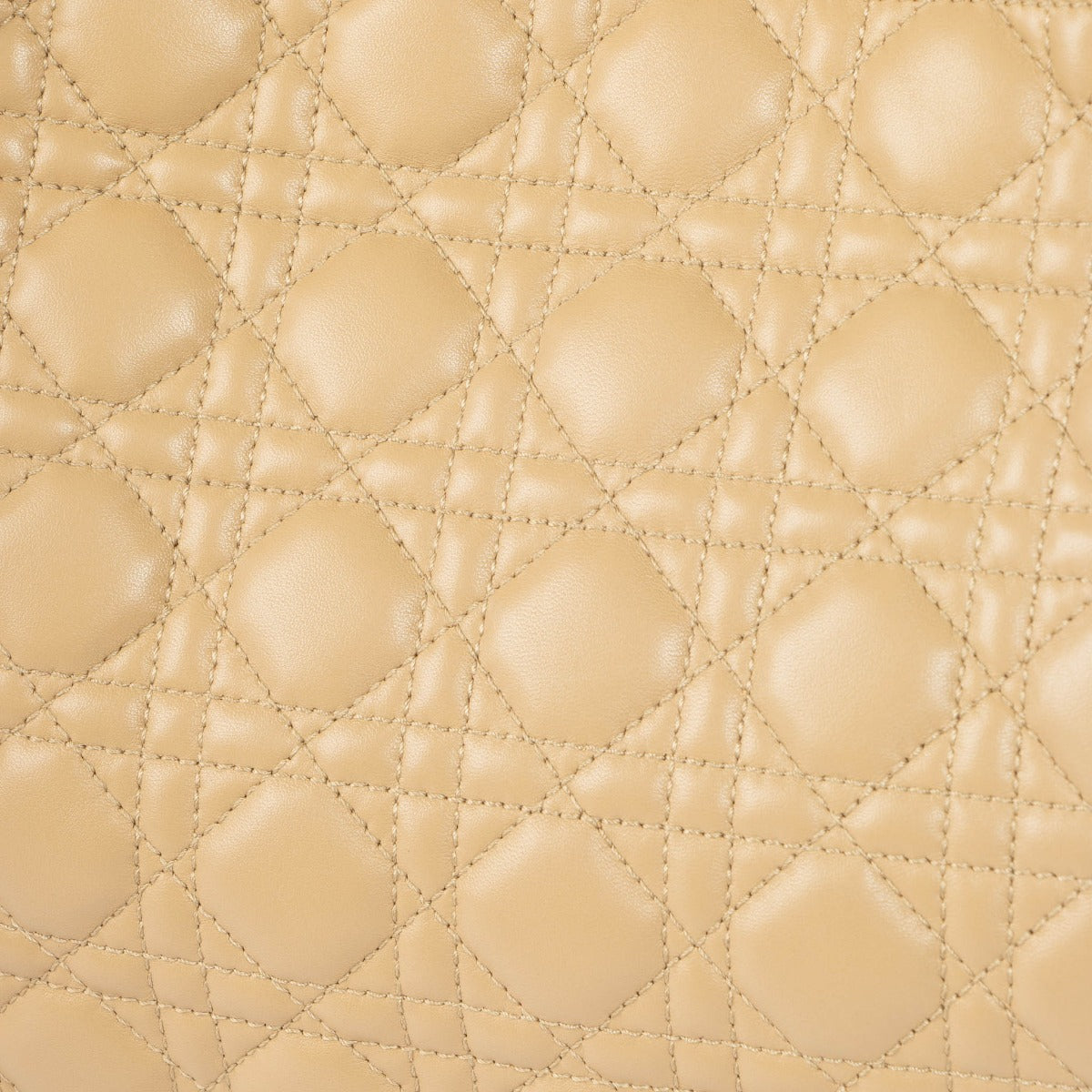 Christian Dior Beige Cannage Large Soft Lady Dior Tote