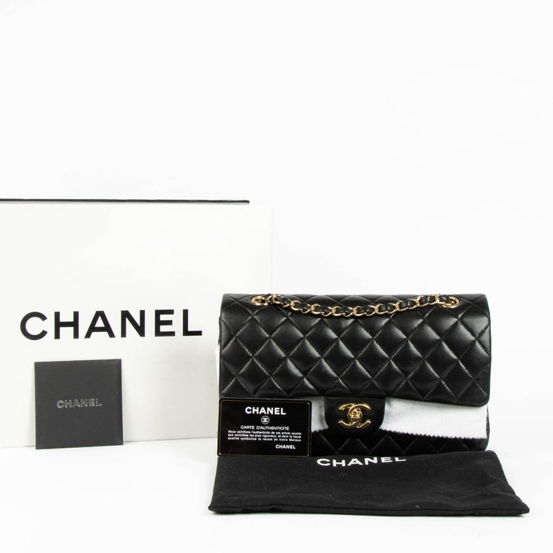 Chanel Black Lambskin Medium Classic 11.12 Bag