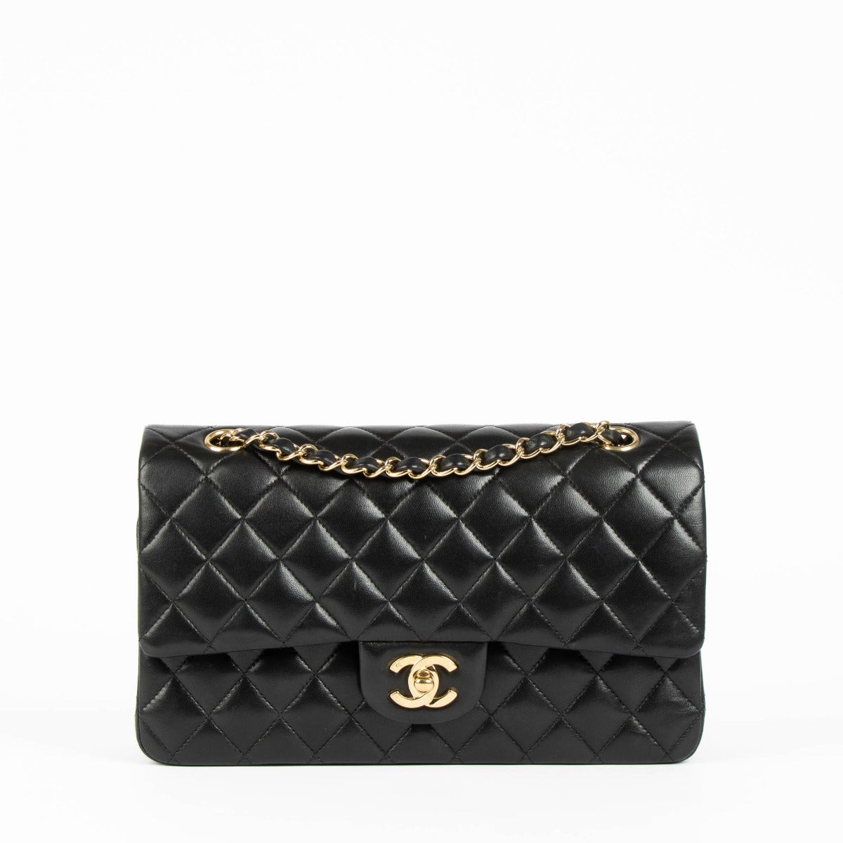 Chanel Black Lambskin Medium Classic 11.12 Bag