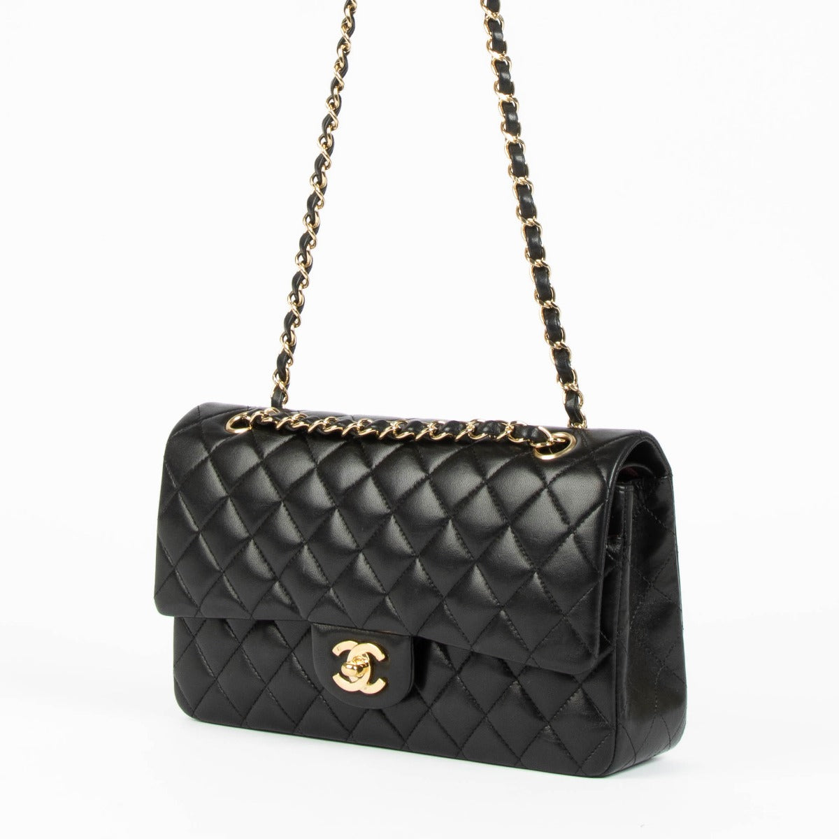 Chanel Black Lambskin Medium Classic 11.12 Bag
