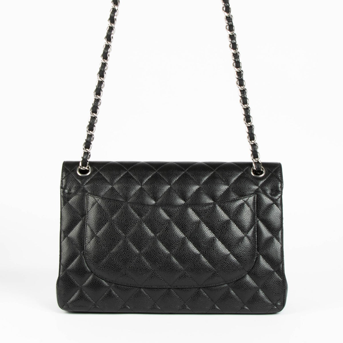 Chanel Black Caviar Large/Jumbo Classic Handbag