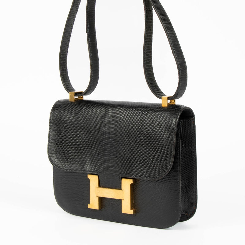 Hermès Vintage Constance 23 Navy Lizard GHW