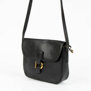 Delvaux black vintage leather crossbody bag timeless minimalist