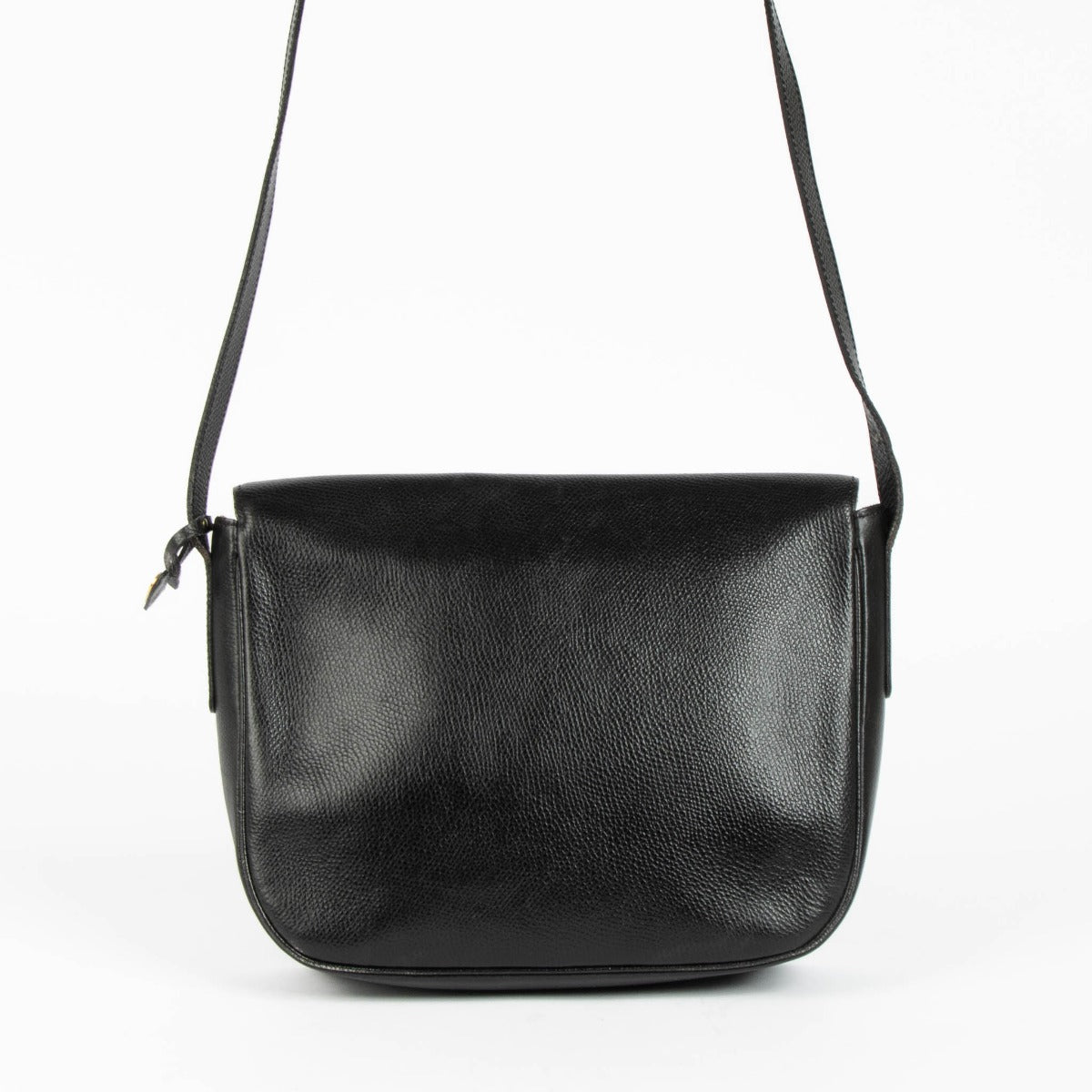 Delvaux black vintage leather crossbody bag timeless minimalist
