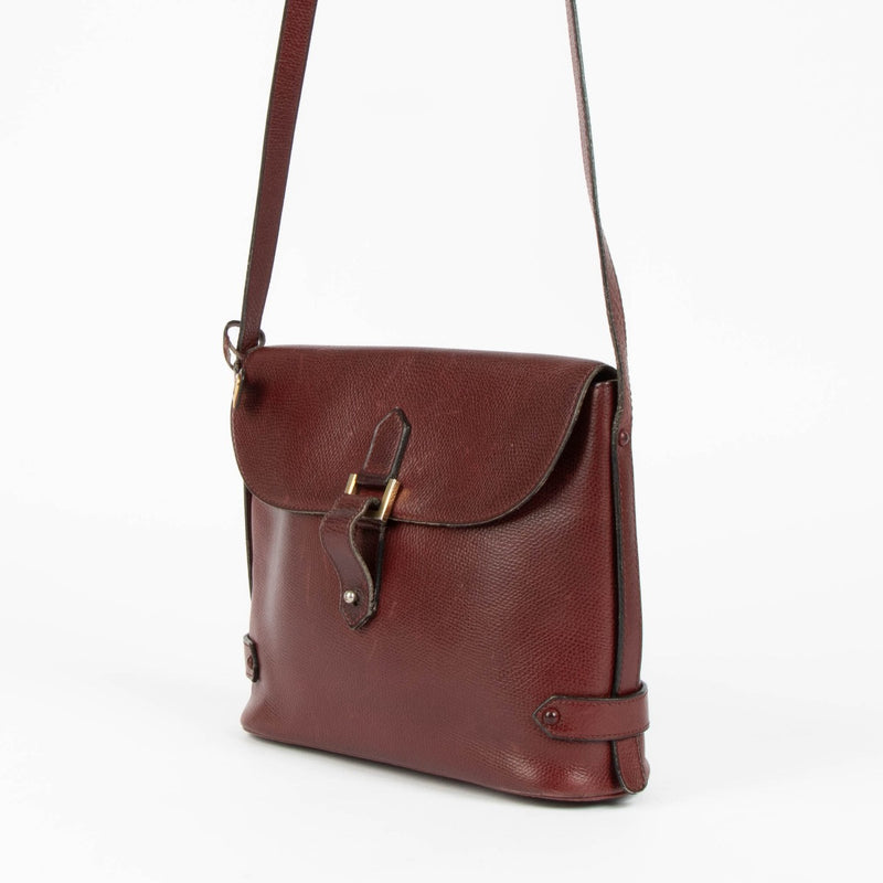 Delvaux burgundy vintage leather crossbody bag timeless elegance