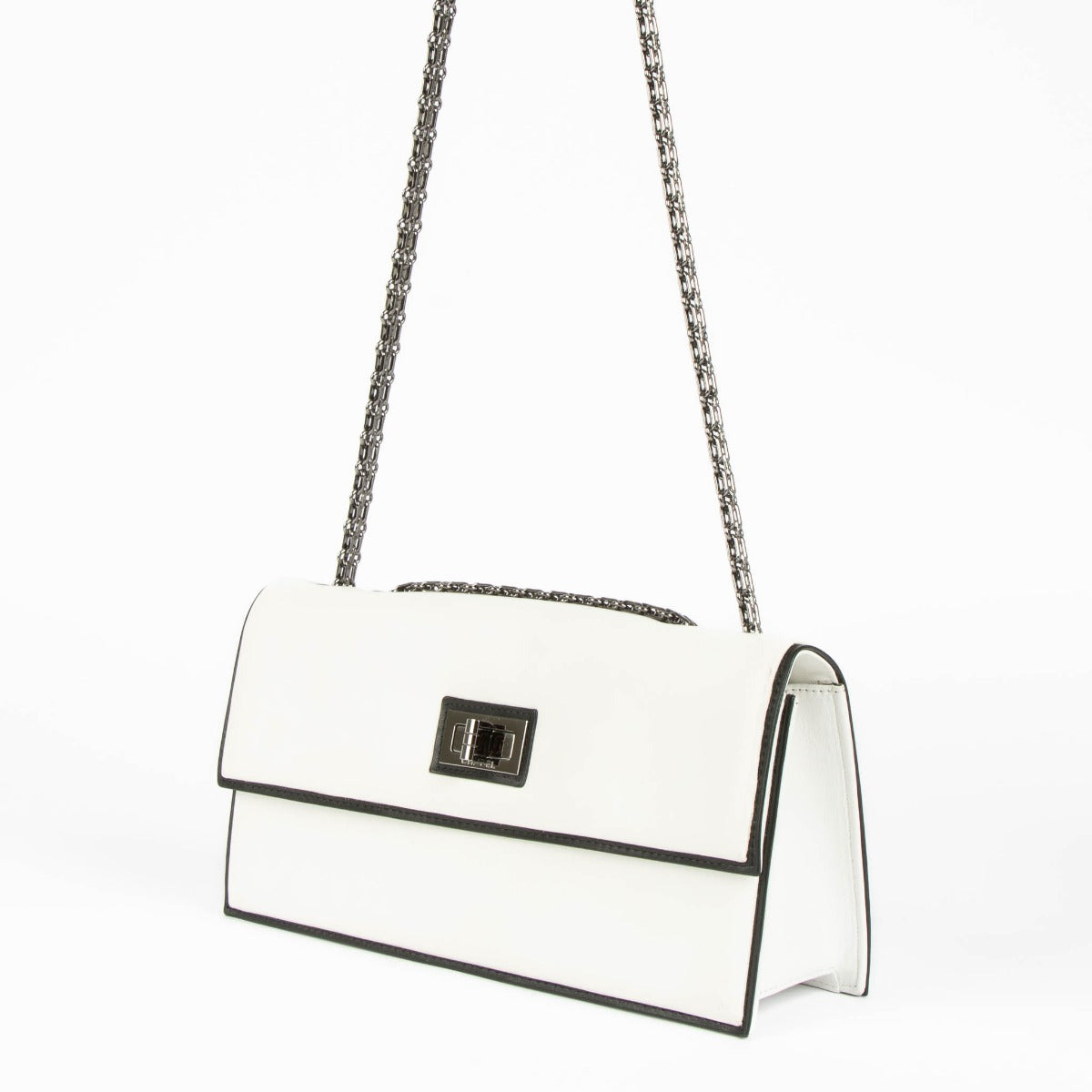 Shop the authentic Chanel Black and White 2.55 Shoulder bag second hand on Labellov.com