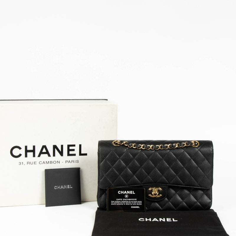 Chanel Black Caviar Medium Classic 11.12 Bag