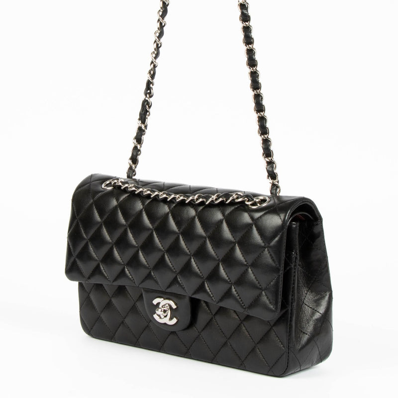 Chanel Black Lambskin Medium Classic 11.12 Handbag