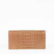 Shop the authentic Delvaux Brown Alligator Hannelore Clutch second hand on Labellov.com