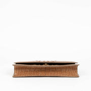 Shop the authentic Delvaux Brown Alligator Hannelore Clutch second hand on Labellov.com