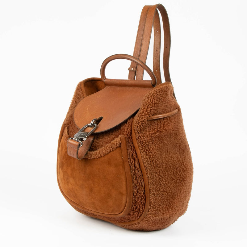 Shop the authentic Delvaux Brown Teddy Cerceau Backpack secondhand on Labellov.com