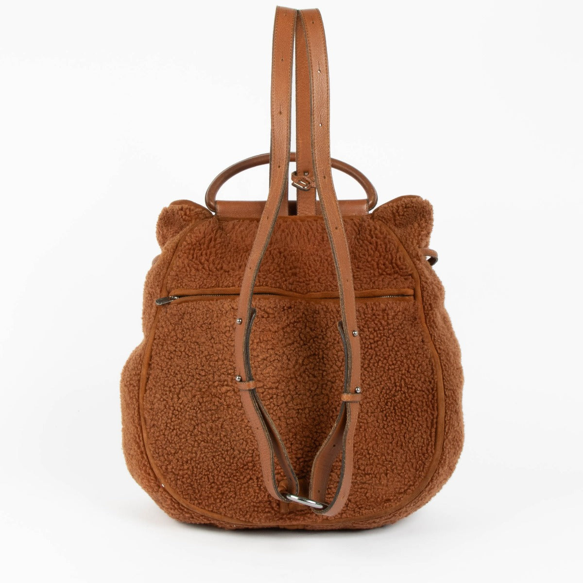 Shop the authentic Delvaux Brown Teddy Cerceau Backpack secondhand on Labellov.com