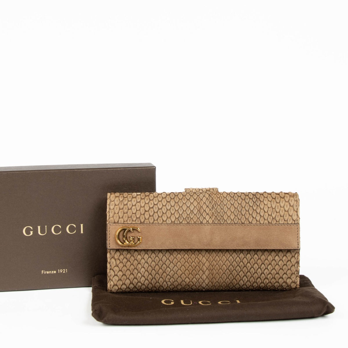 Gucci Brown Python Wallet – Labellov