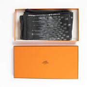 Shop this 100% authentic Hermès Anthracite/Silver Art Déco Cashmere Silk Blend Stole Scarf at Labellov.com