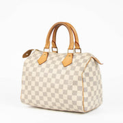 Shop the authentic Louis Vuitton Damier Azur Speedy 25 Top Handle second hand on Labellov.com
