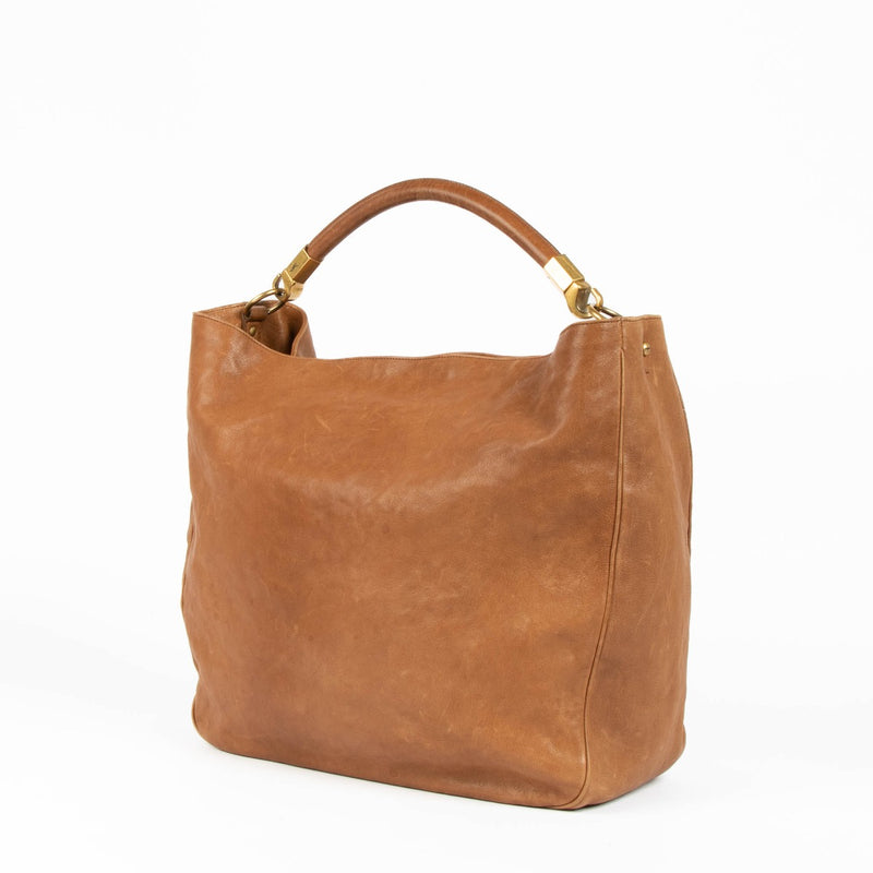 Shop the authentic Saint Laurent Brown Top Handle Bag second hand on Labellov.com