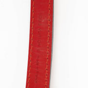 Louis Vuitton red leather adjustable shoulder crossbody strap