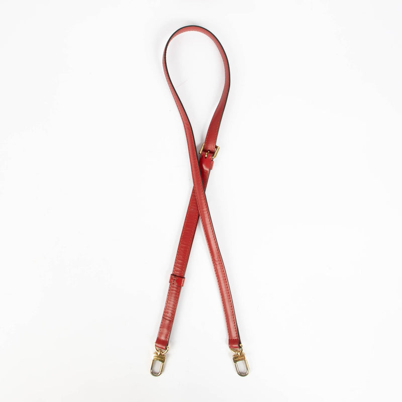 Louis Vuitton red leather adjustable shoulder crossbody strap