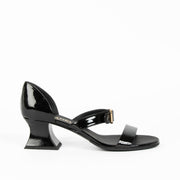 Shop this 100% authentic Chanel 22S Black Patent Goatskin Sandals at Labellov.com