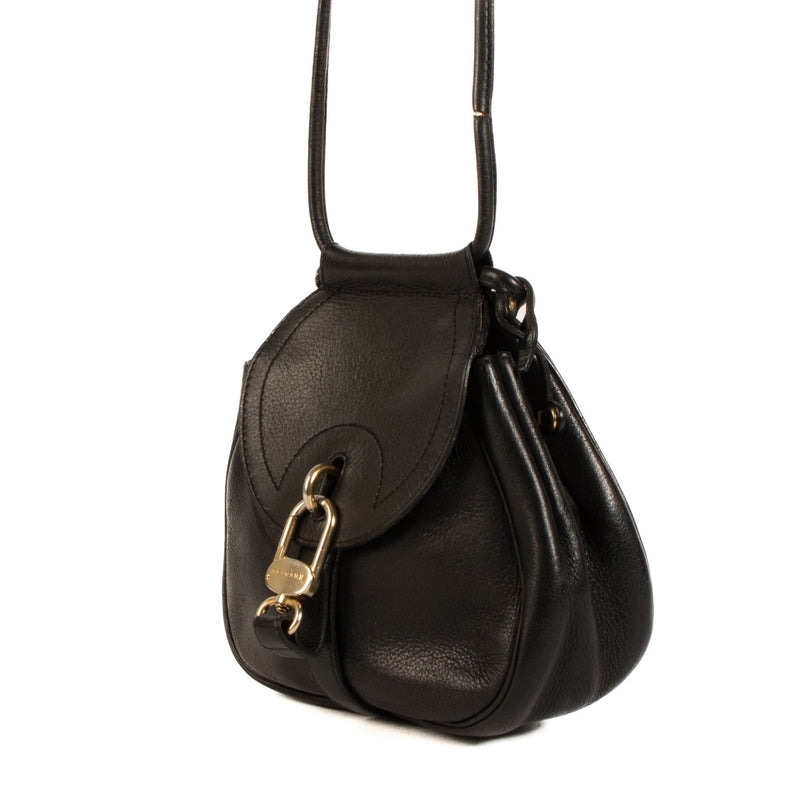 Shop safe online at Labellov in Antwerp, Brussels and Knokke this 100% authentic second hand Delvaux Black Mini Cerceau Crossbody Bag