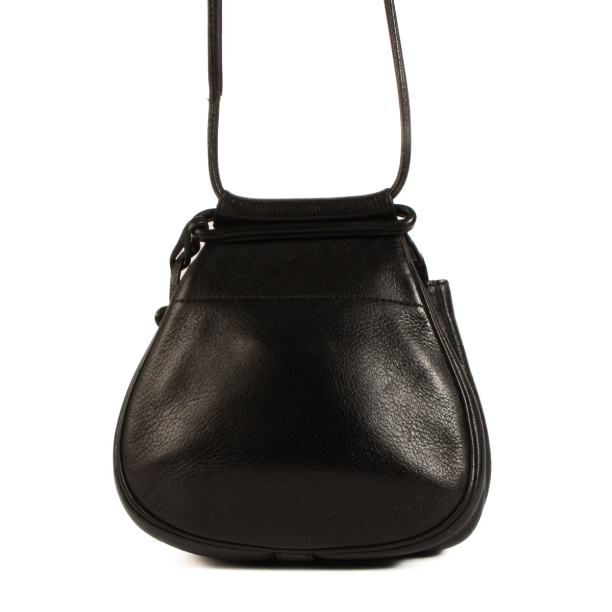 Shop safe online at Labellov in Antwerp, Brussels and Knokke this 100% authentic second hand Delvaux Black Mini Cerceau Crossbody Bag