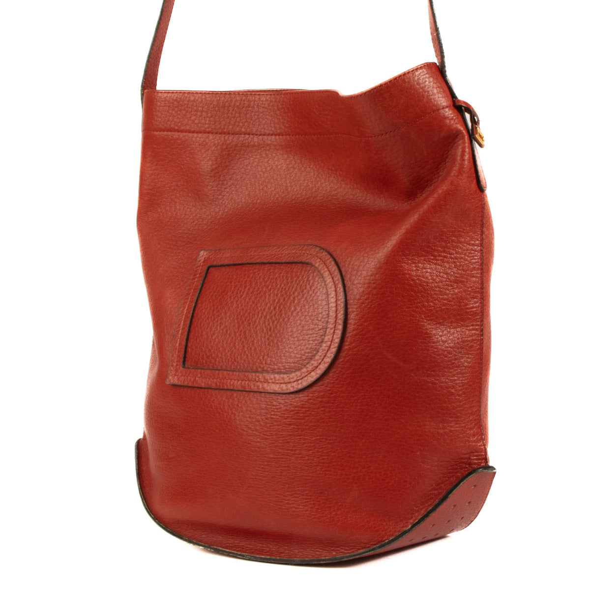 Sac à bandoulière Delvaux Le Pin en cuir rouge vintage