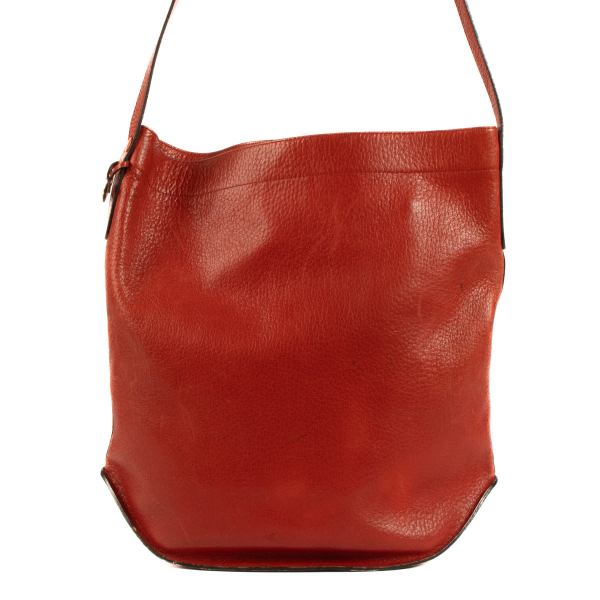 Sac à bandoulière Delvaux Le Pin en cuir rouge vintage