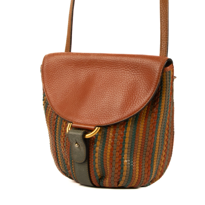 Delvaux Multicolor Toile de Cuir Listrac PM Crossbodytas