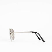 Shop this 100% authentic Cartier Silver Santos Dumont Aviator Sunglasses at Labellov.com