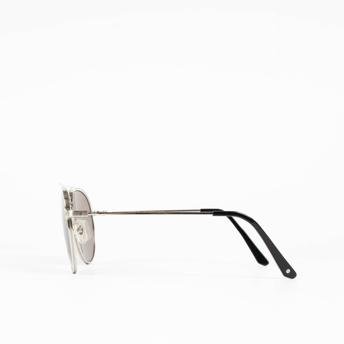 Shop this 100% authentic Cartier Silver Santos Dumont Aviator Sunglasses at Labellov.com