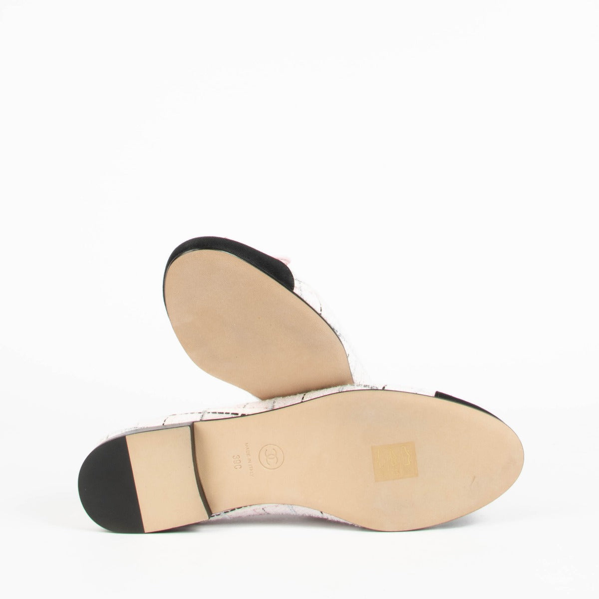 Shop this 100% authentic Chanel Pink Tweed Ballet Flats in size 39 at Labellov.com