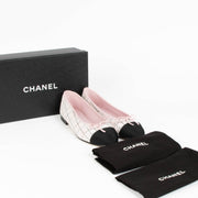 Shop this 100% authentic Chanel Pink Tweed Ballet Flats in size 39 at Labellov.com