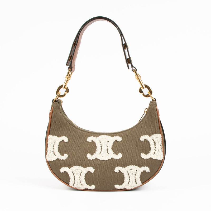 Sac porté épaule Céline Khaki Ava Triomphe