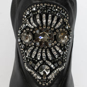 100% authentic second hand Chanel Black Crystal Embellished CC Cap Toe Boots in size 38 at Labellov.