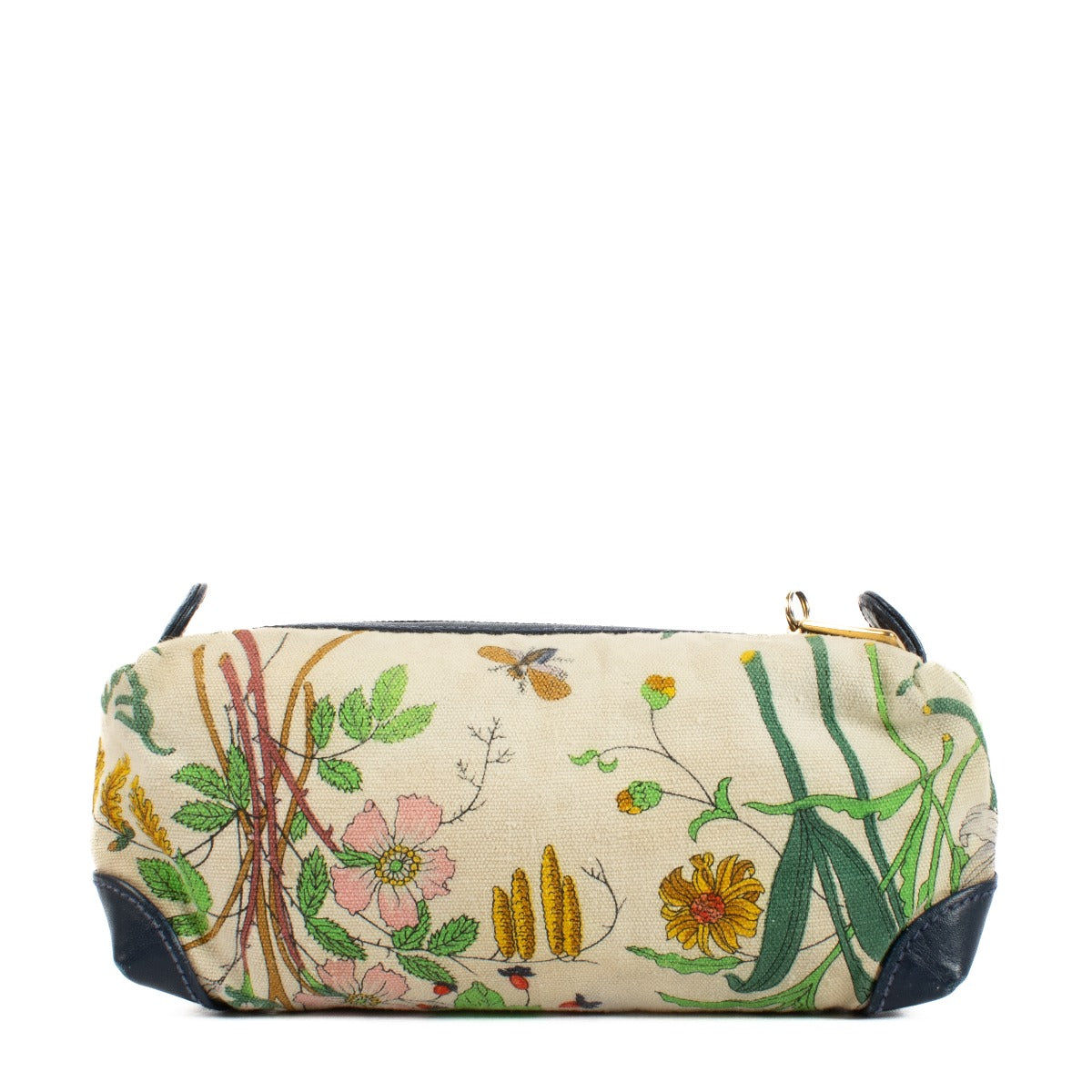 Gucci 1980s Flora Canvas Wallet/Pouch Set