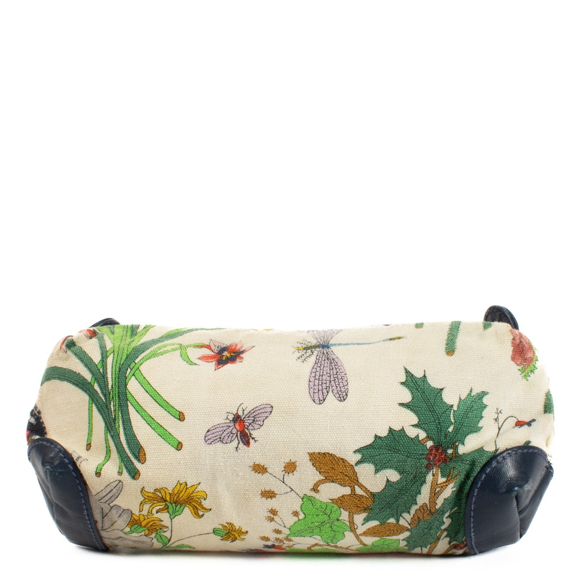 Gucci 1980s Flora Canvas Wallet/Pouch Set