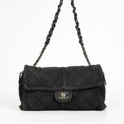 Authentic pre-loved Chanel Black Nubuck Large Shoulder Bag on Labellov.com