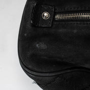Authentic pre-loved Chanel Black Nubuck Large Shoulder Bag on Labellov.com