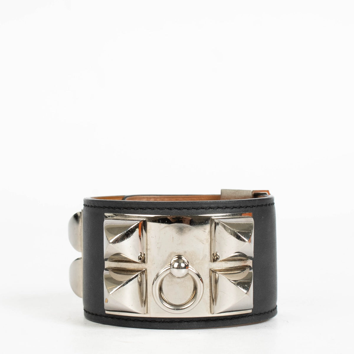 Authentic pre-loved Hermès Grey Swift Collier De Chien Bracelet on Labellov.com