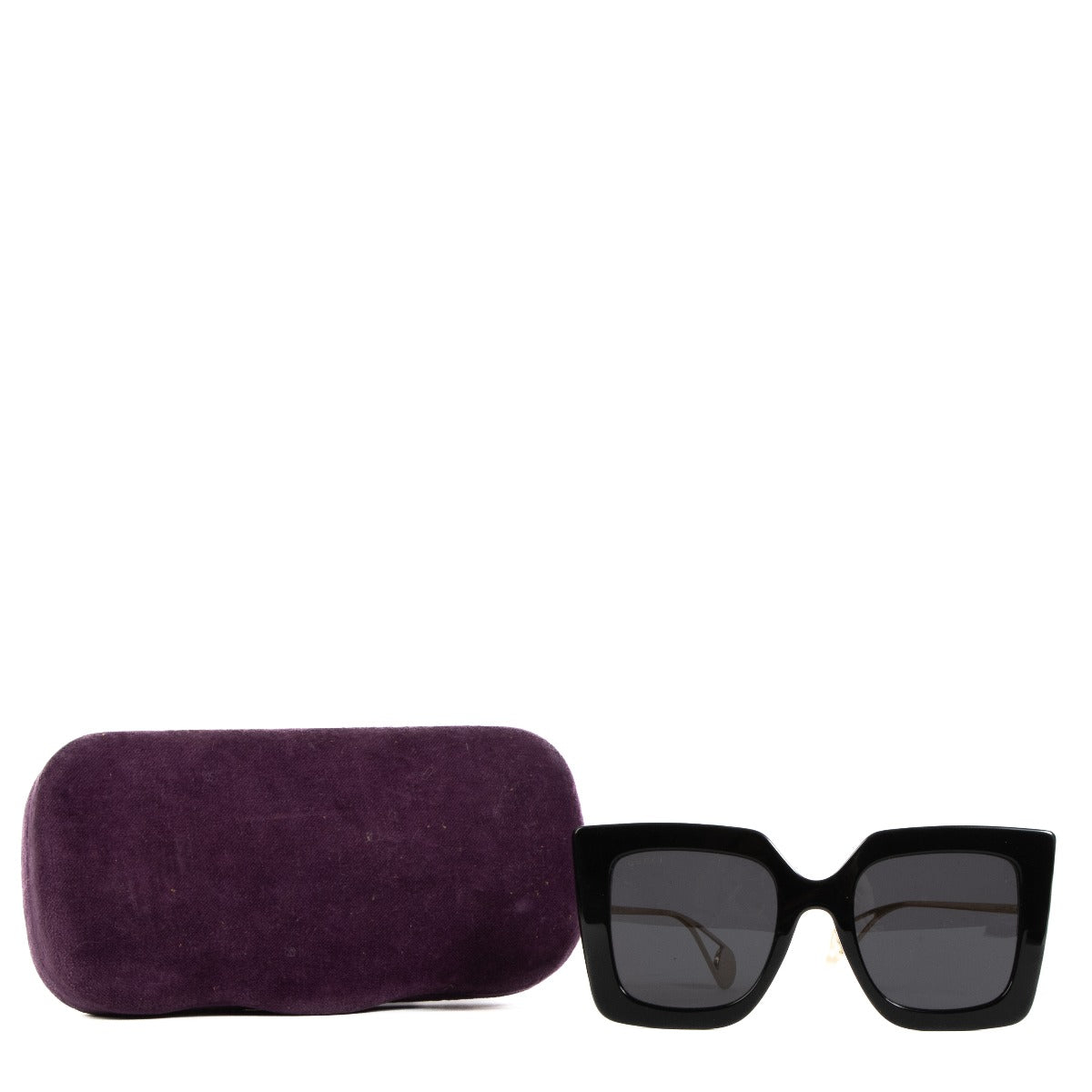 Gucci GG0435 Zwarte Vlinder Zonnebril