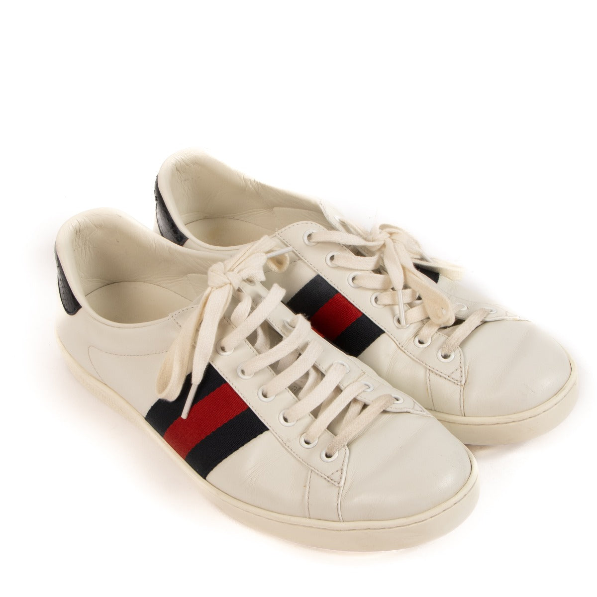 Gucci White Leather Ace Sneakers