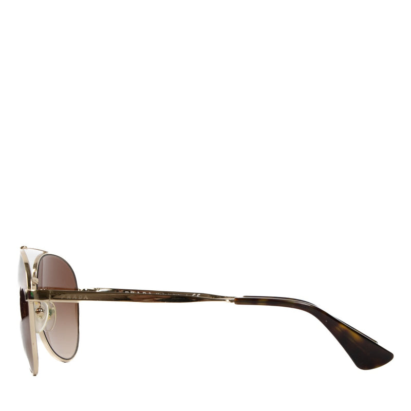 Prada Light Gold SPR70V Aviator Sunglasses
